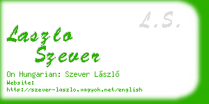 laszlo szever business card